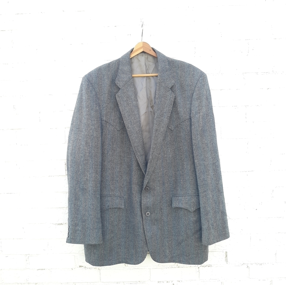 Vintage Circle S Sport Coat Western Wool 46L